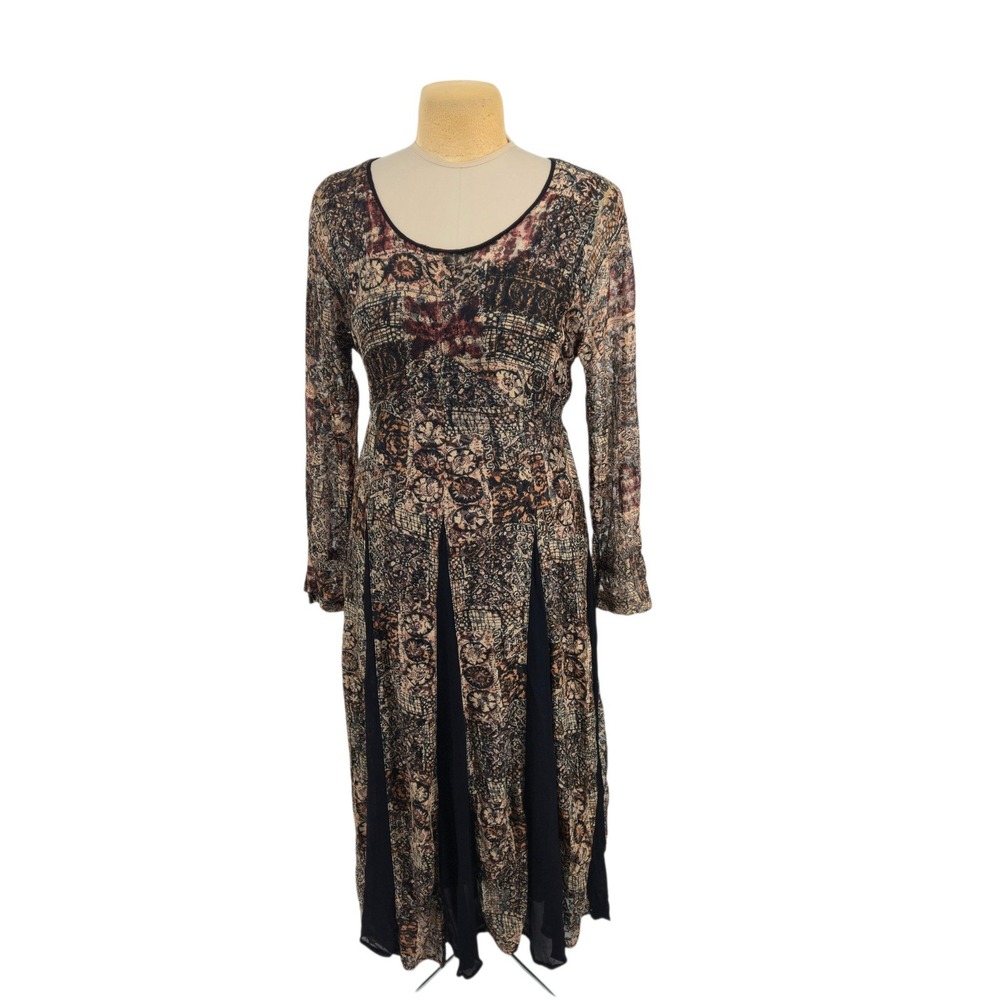 Nostalgia Maxi Dress M Lace Patchwork Dark Boho Whimsigoth Witchy Vintage 90s